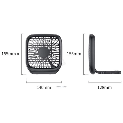 Baseus Foldable Vehicle-mounted Backseat Fan (chernyiy)